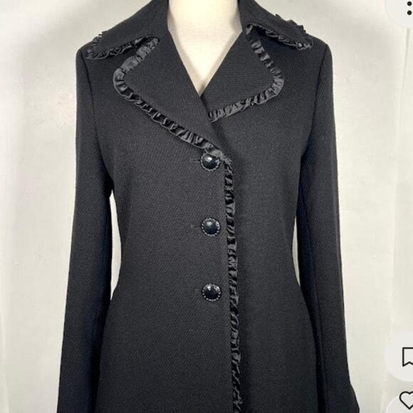 Express design studio - long black cashmere wool coat - Picture 1 of 8